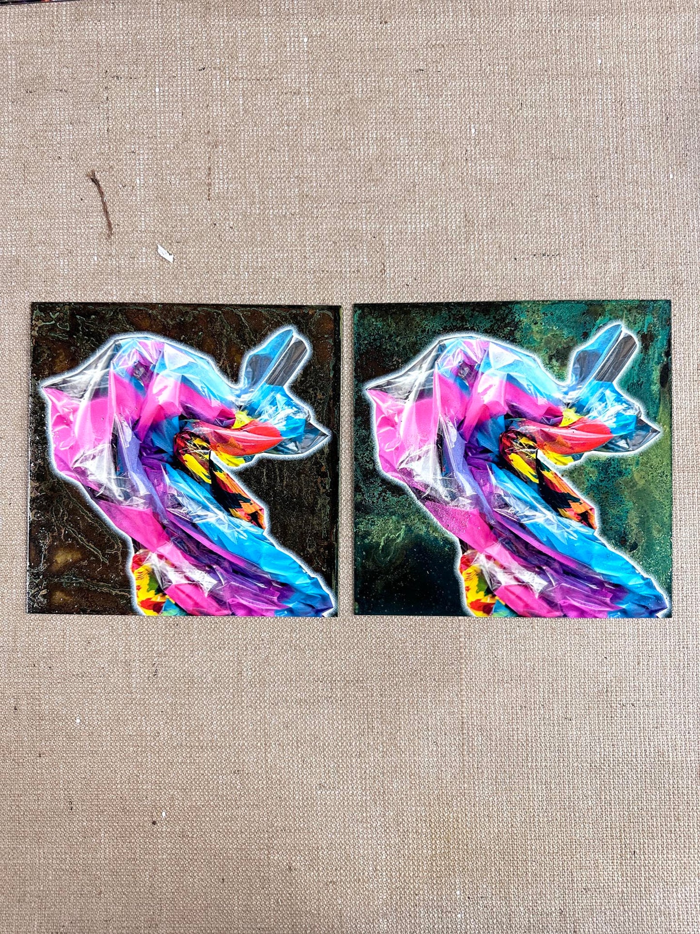 Dolly Square/ Oxidised Original Artwork