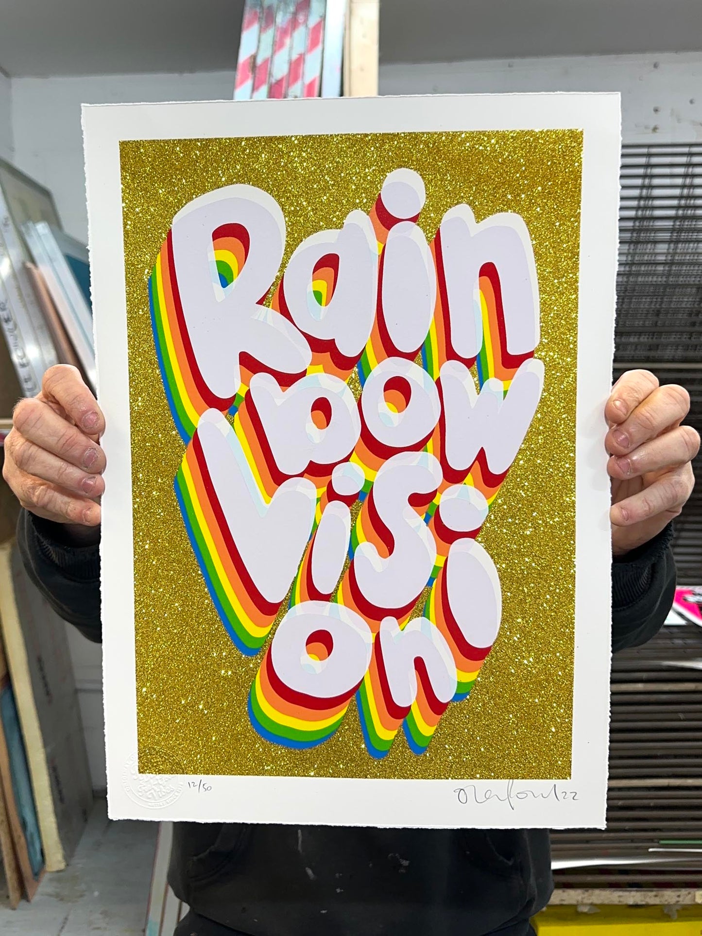 Rainbow Vision Handpulled Screenprint