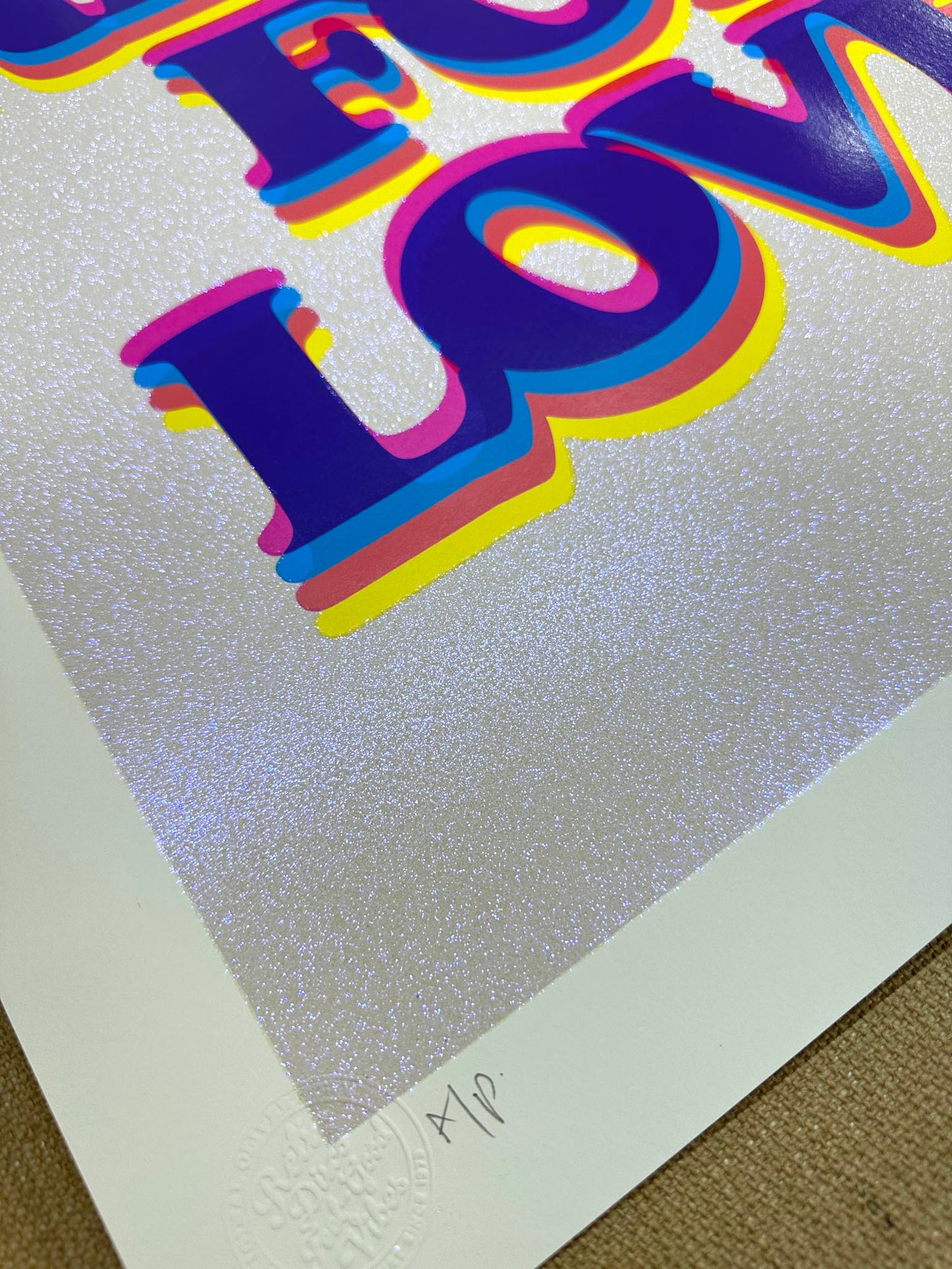 Ready For Love Magenta Iridescent Screenprint