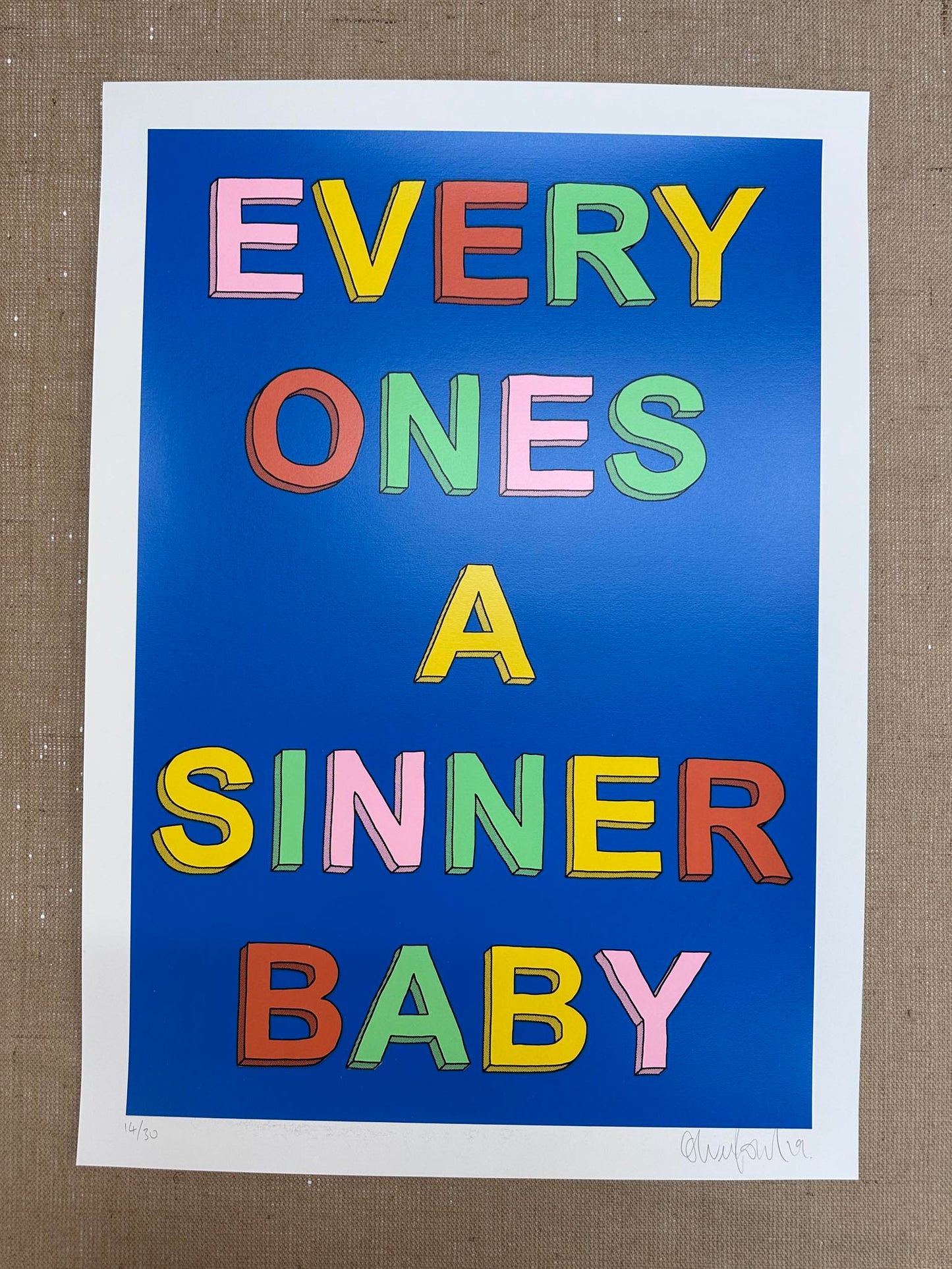 Sinner Screenprint
