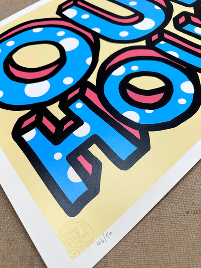 Our House Cream Hand pulled Screenprint