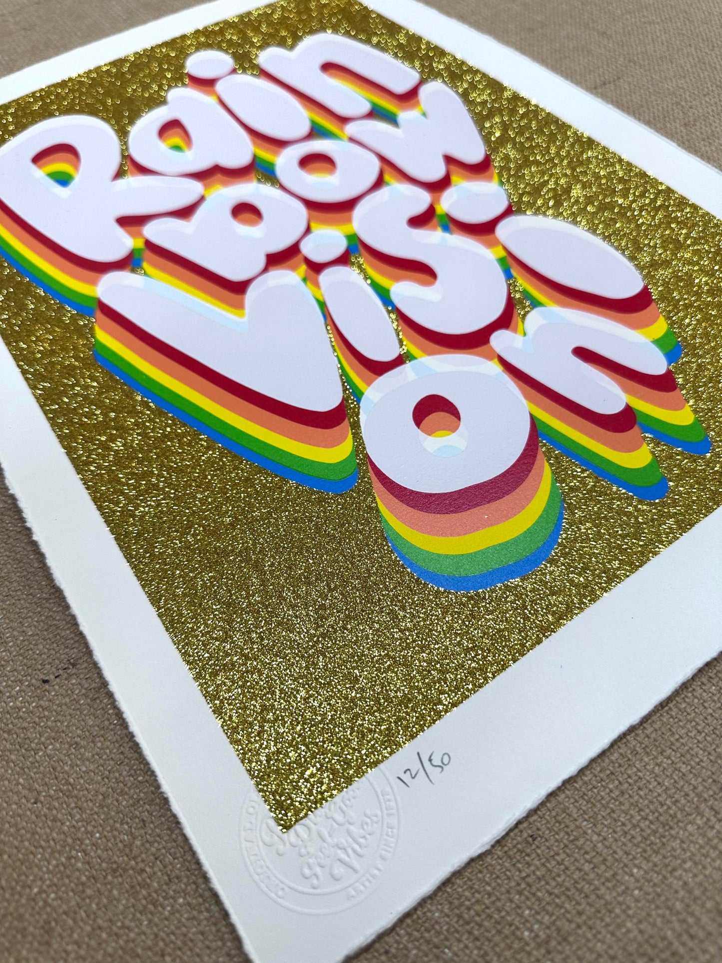 Rainbow Vision Handpulled Screenprint