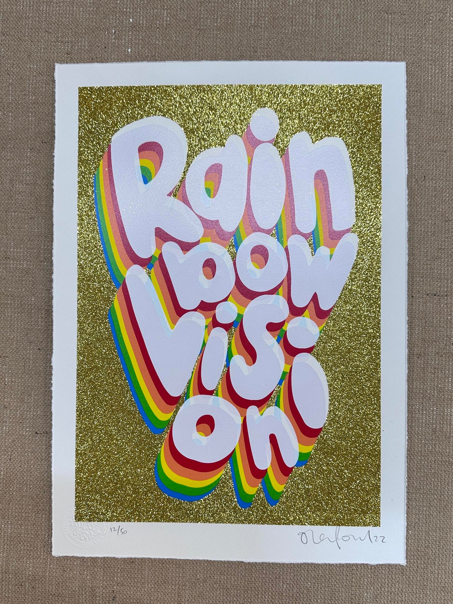 Rainbow Vision Handpulled Screenprint