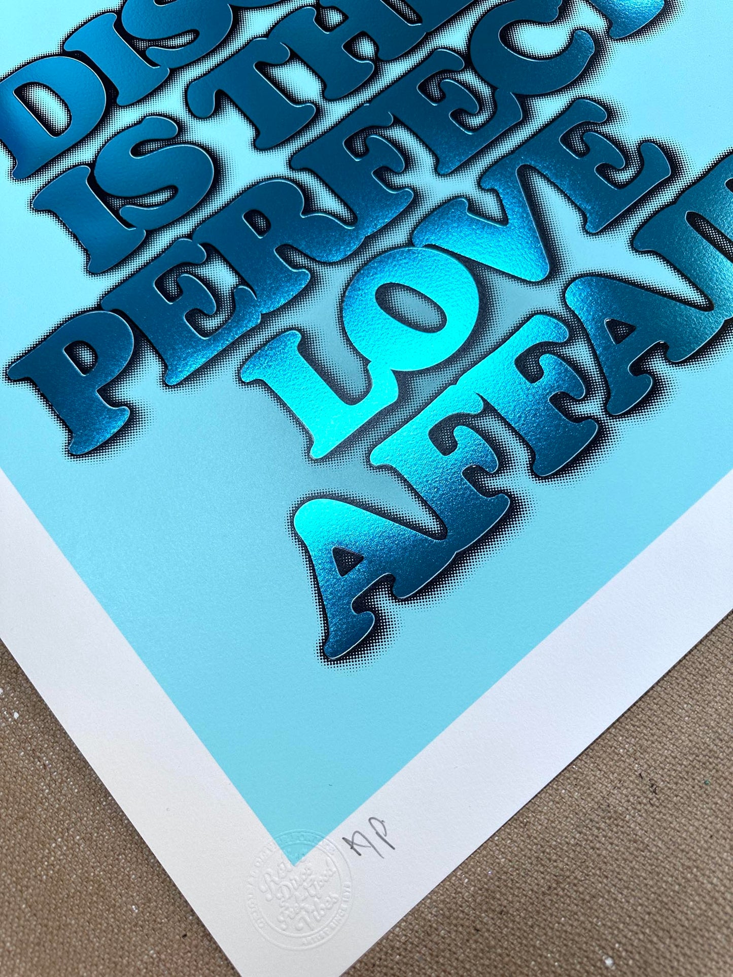 Disco Is....Mint Hand pulled Screenprint with Hot Foil Finish