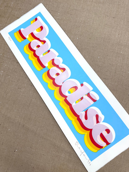 Paradise Blue Handpulled screenprint