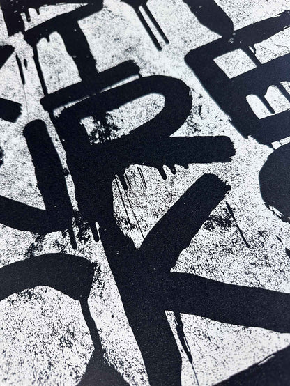 Brexit Wrecksit Off White Handpulled Screenprint