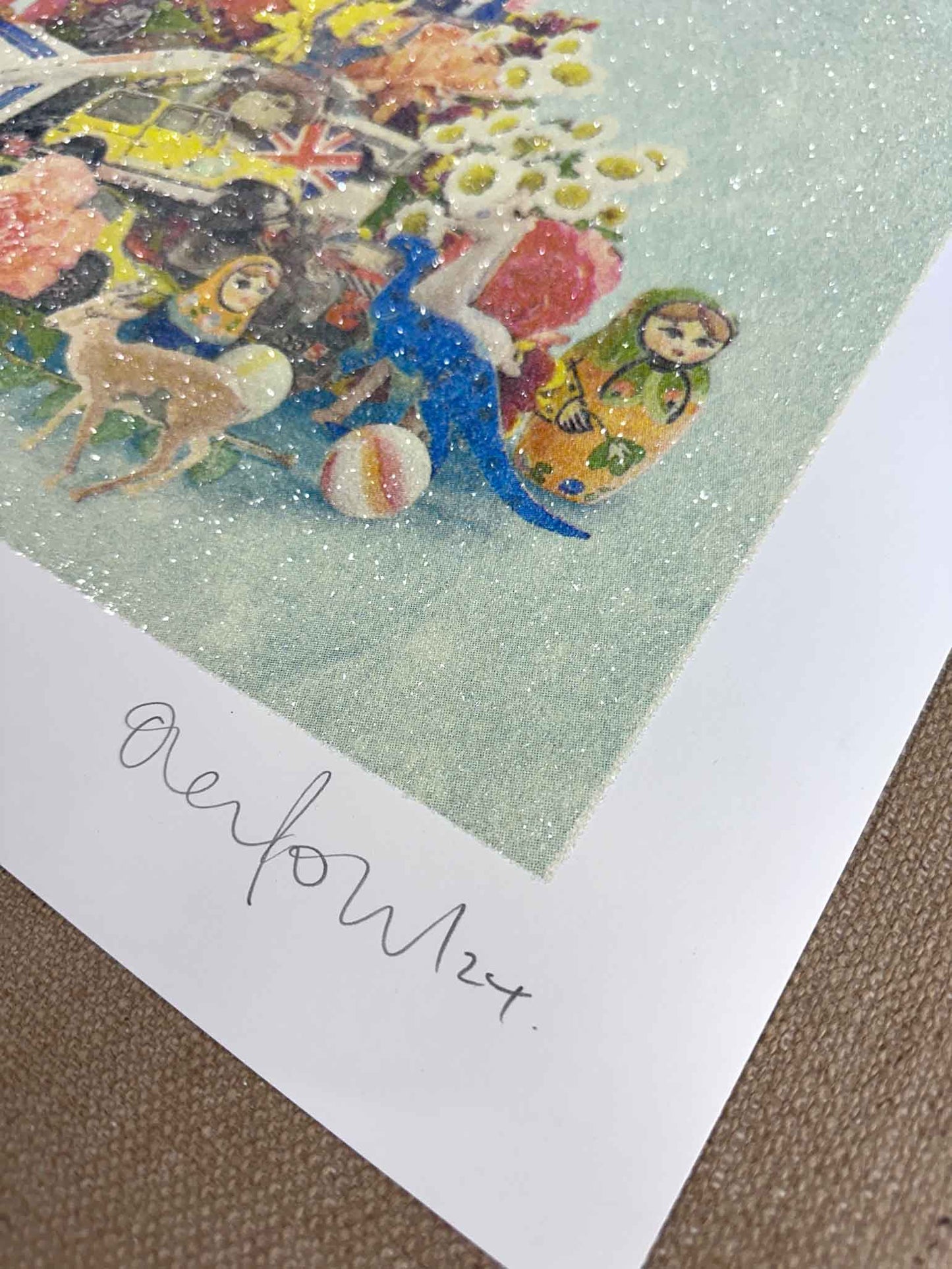 NEVRDULL Hand Pulled Diamond Dust Screen Print