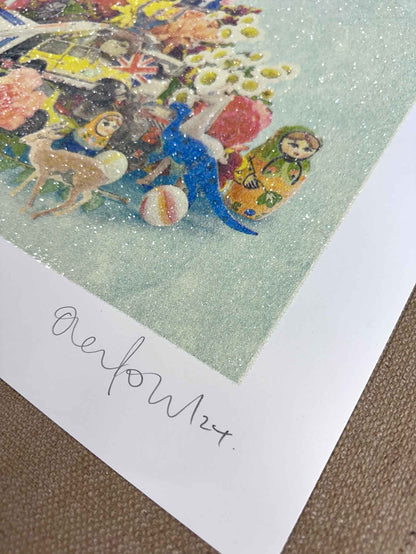 NEVRDULL Hand Pulled Diamond Dust Screen Print