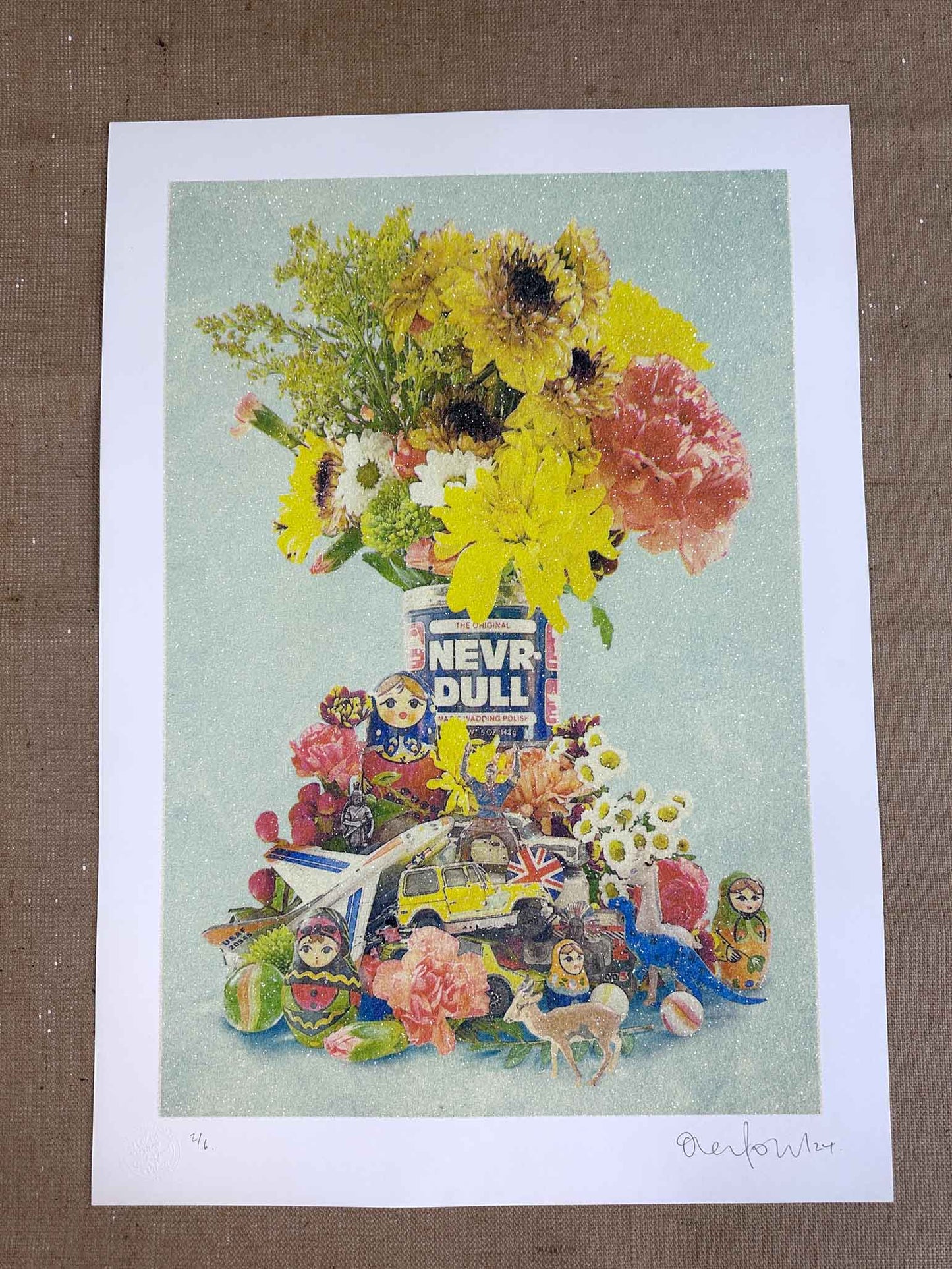 NEVRDULL Hand Pulled Diamond Dust Screen Print