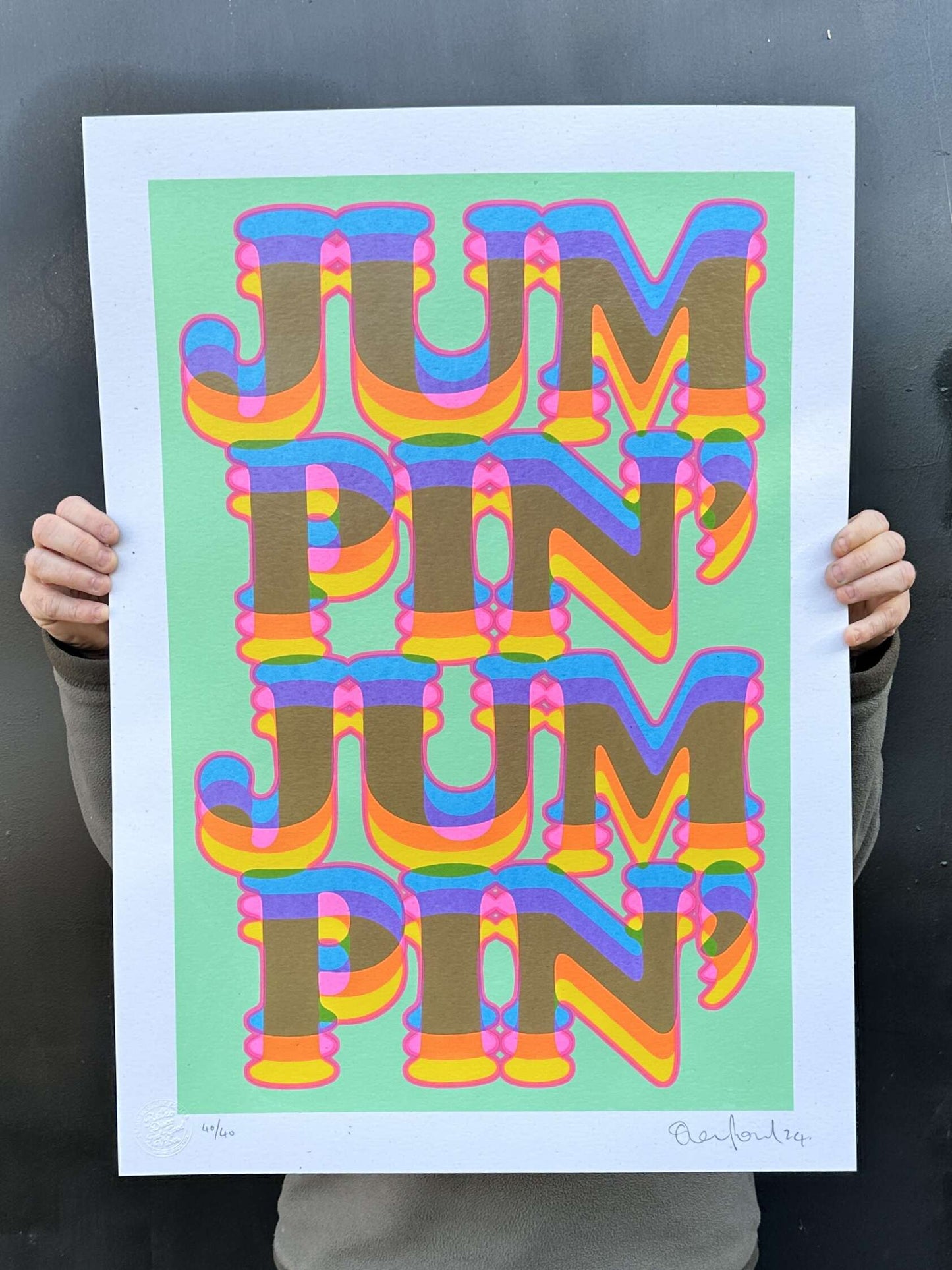 Jumpin' Hand Pulled Screenprint