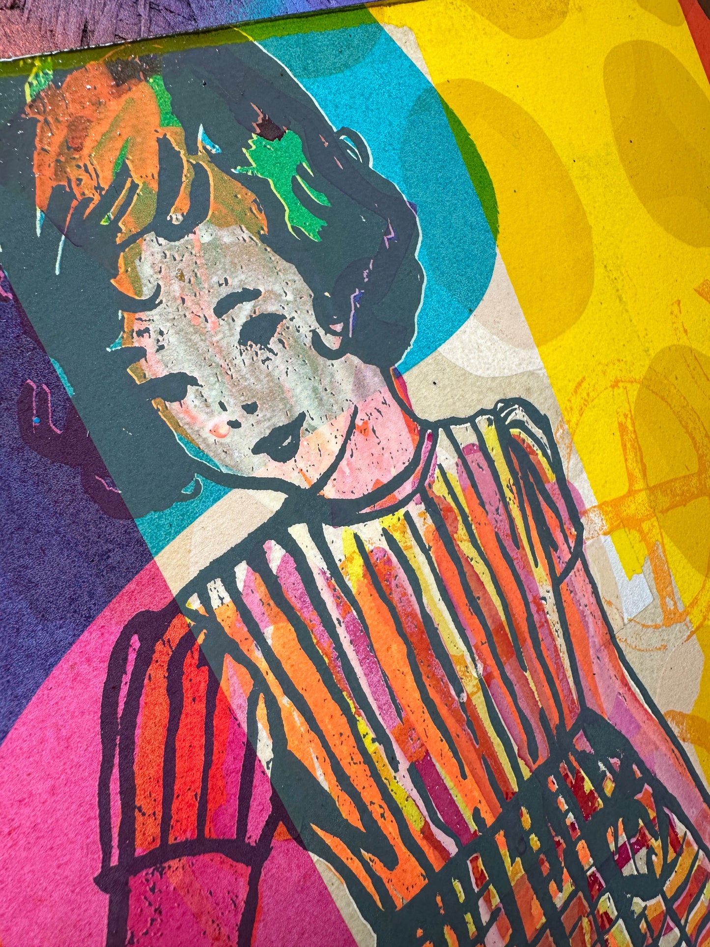 To The Shops Hand Painted Collage (Different Variants)