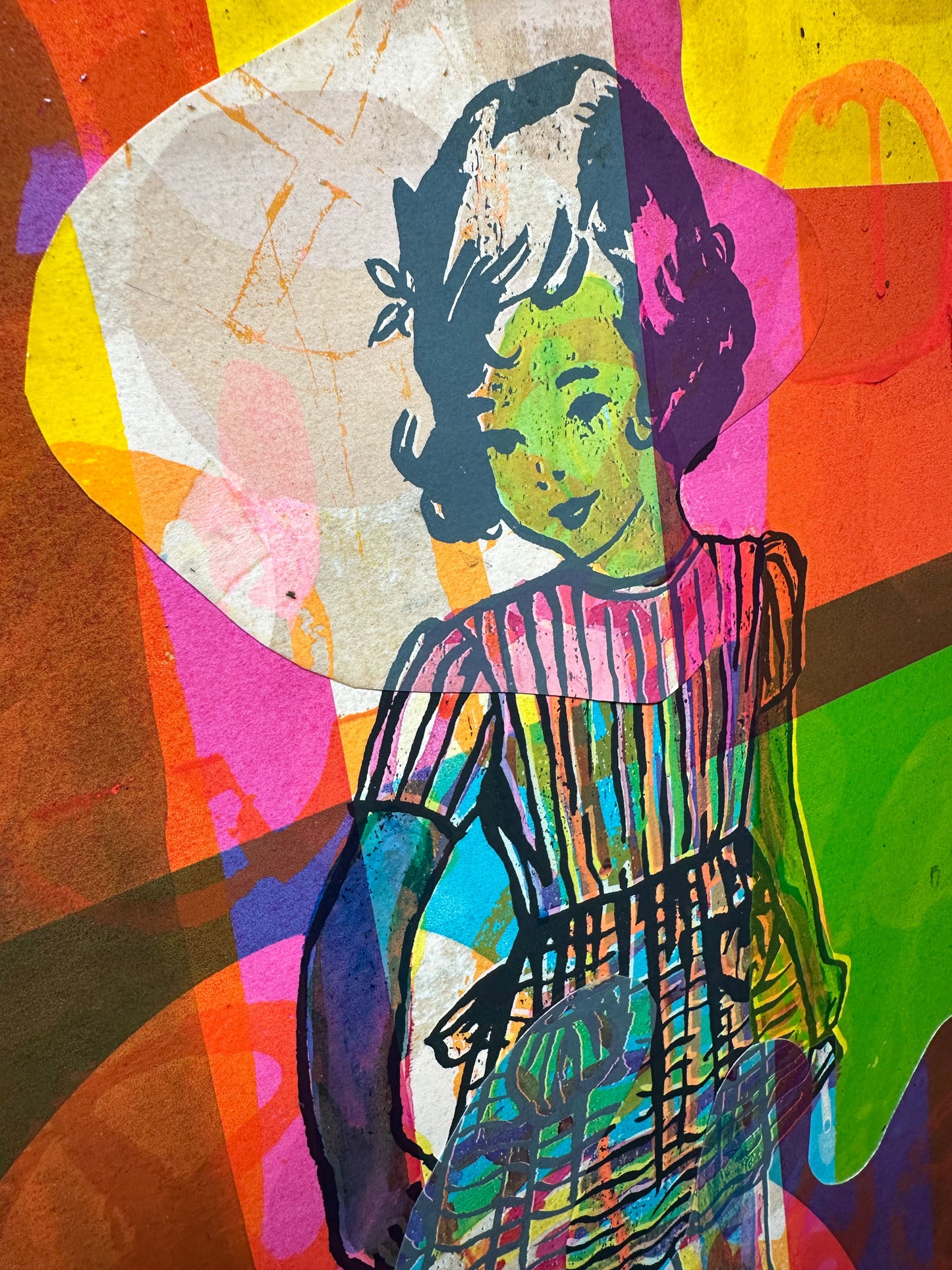 To The Shops Hand Painted Collage (Different Variants)