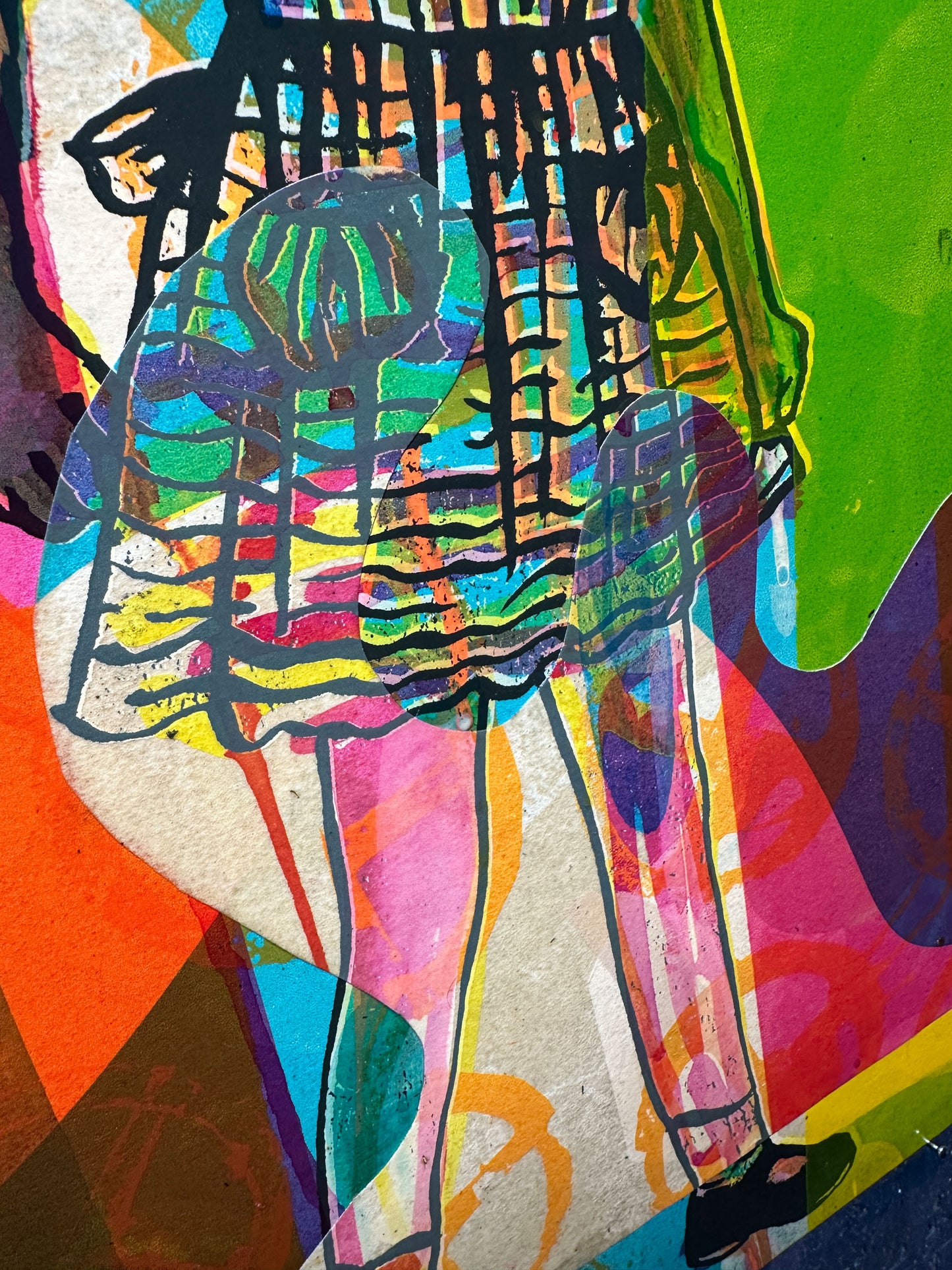 To The Shops Hand Painted Collage (Different Variants)