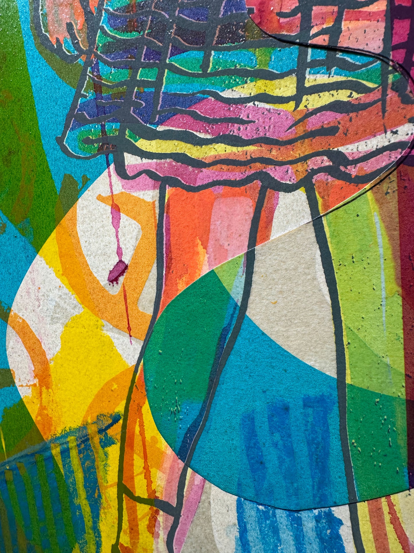 To The Shops Hand Painted Collage (Different Variants)