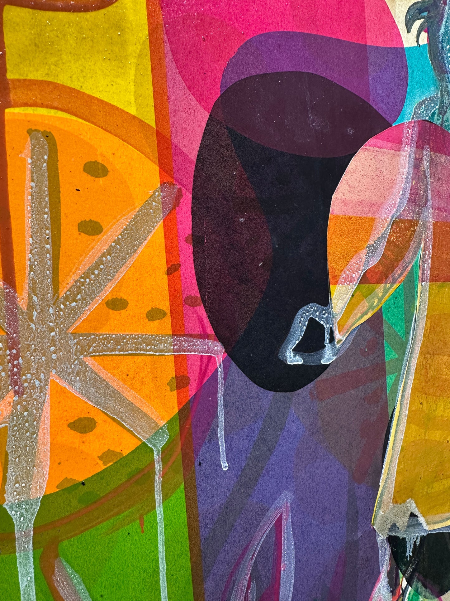 To The Shops Hand Painted Collage (Different Variants)