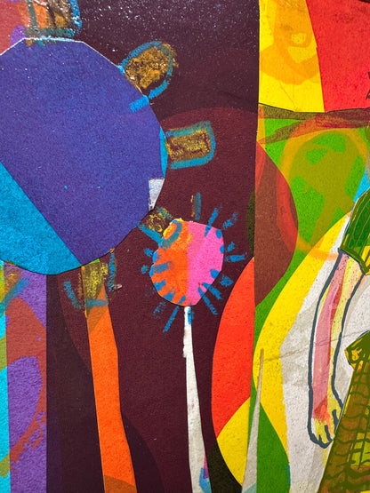 To The Shops Hand Painted Collage (Different Variants)