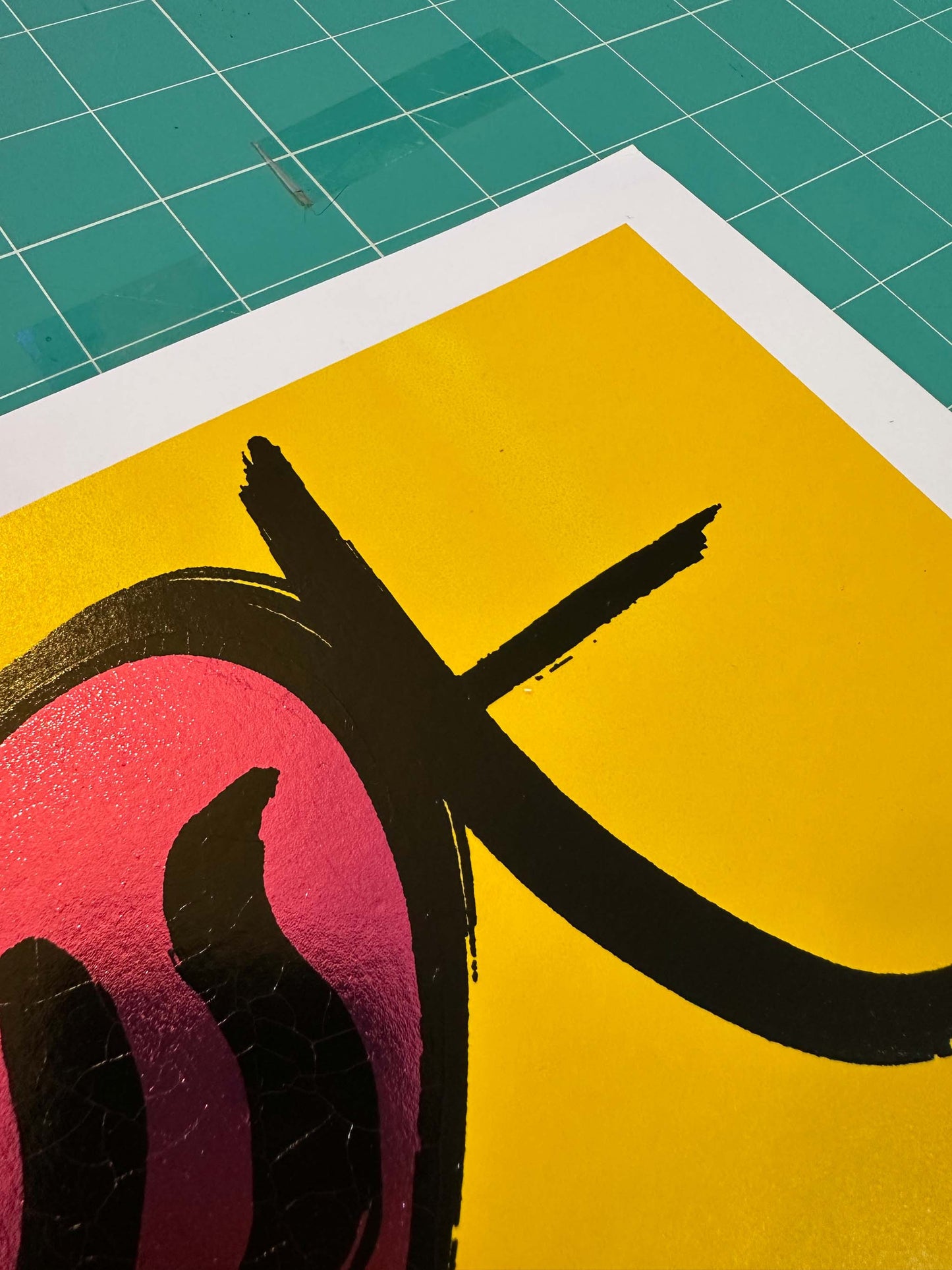 JUST metallic pink hot foil (misprint)