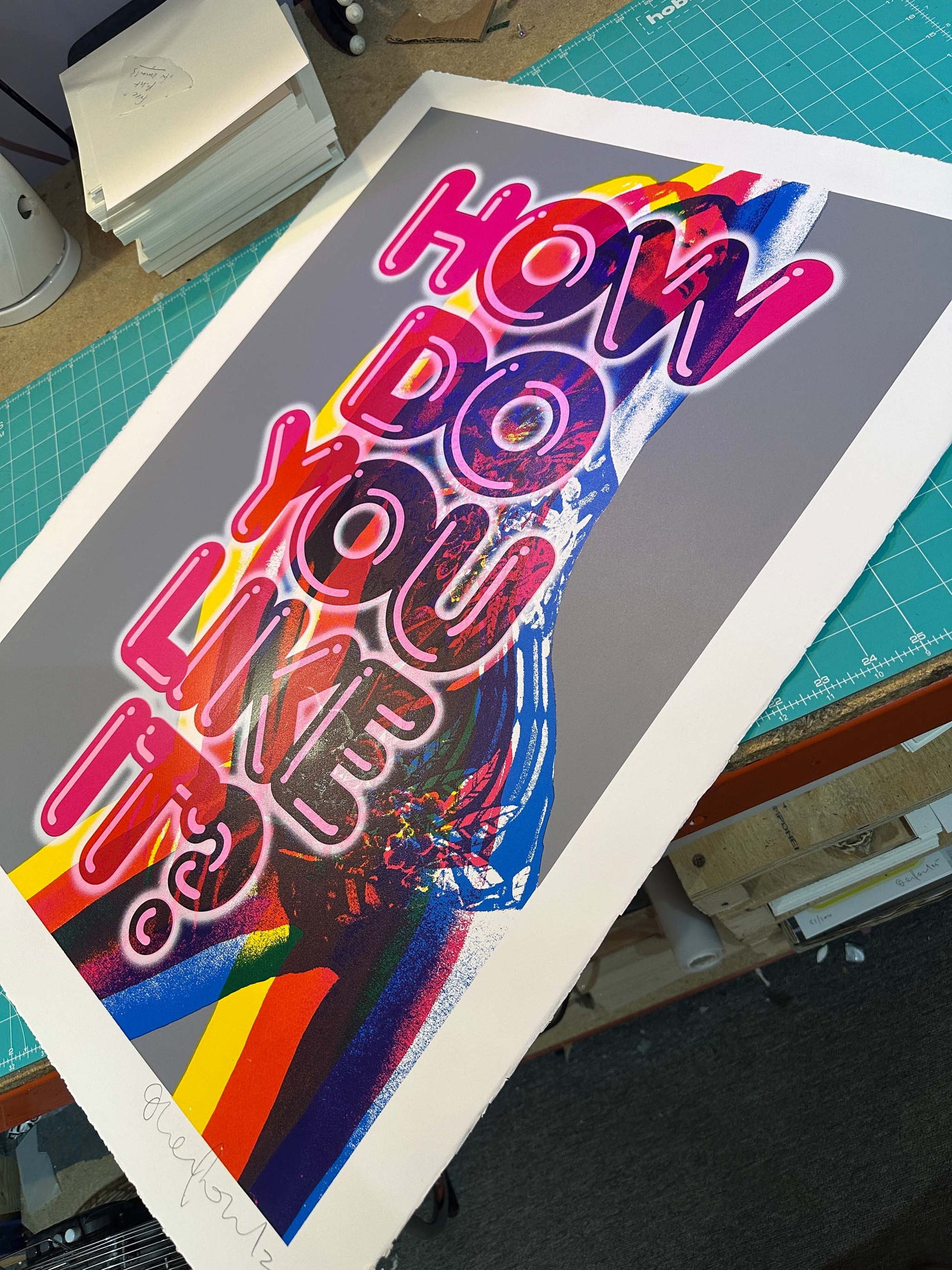 How Do You Like It rare misprint hand-pulled screenprint by Oli Fowler