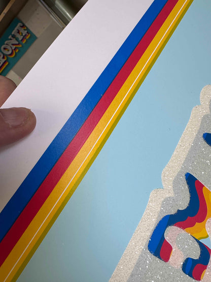 Let's Go Disco (misprints) Hand Pulled Screenprint