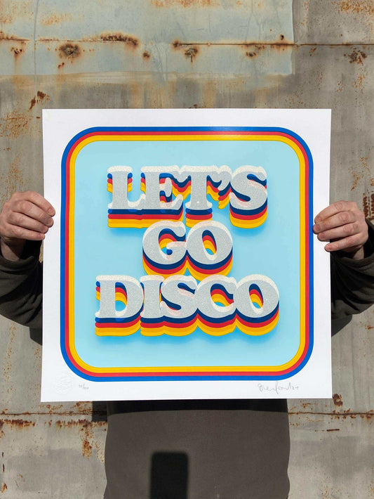 "Let's Go Disco" Diamond Dust Screenprint Edition
