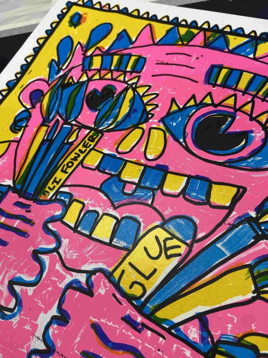 ACT ON IDEAS - Hand Made Positive Screen Print - shop_name