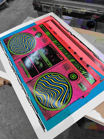 Boombox 2025 XL Hand pulled Screenprint - shop_name Boombox 2025 XL Hand pulled Screenprint