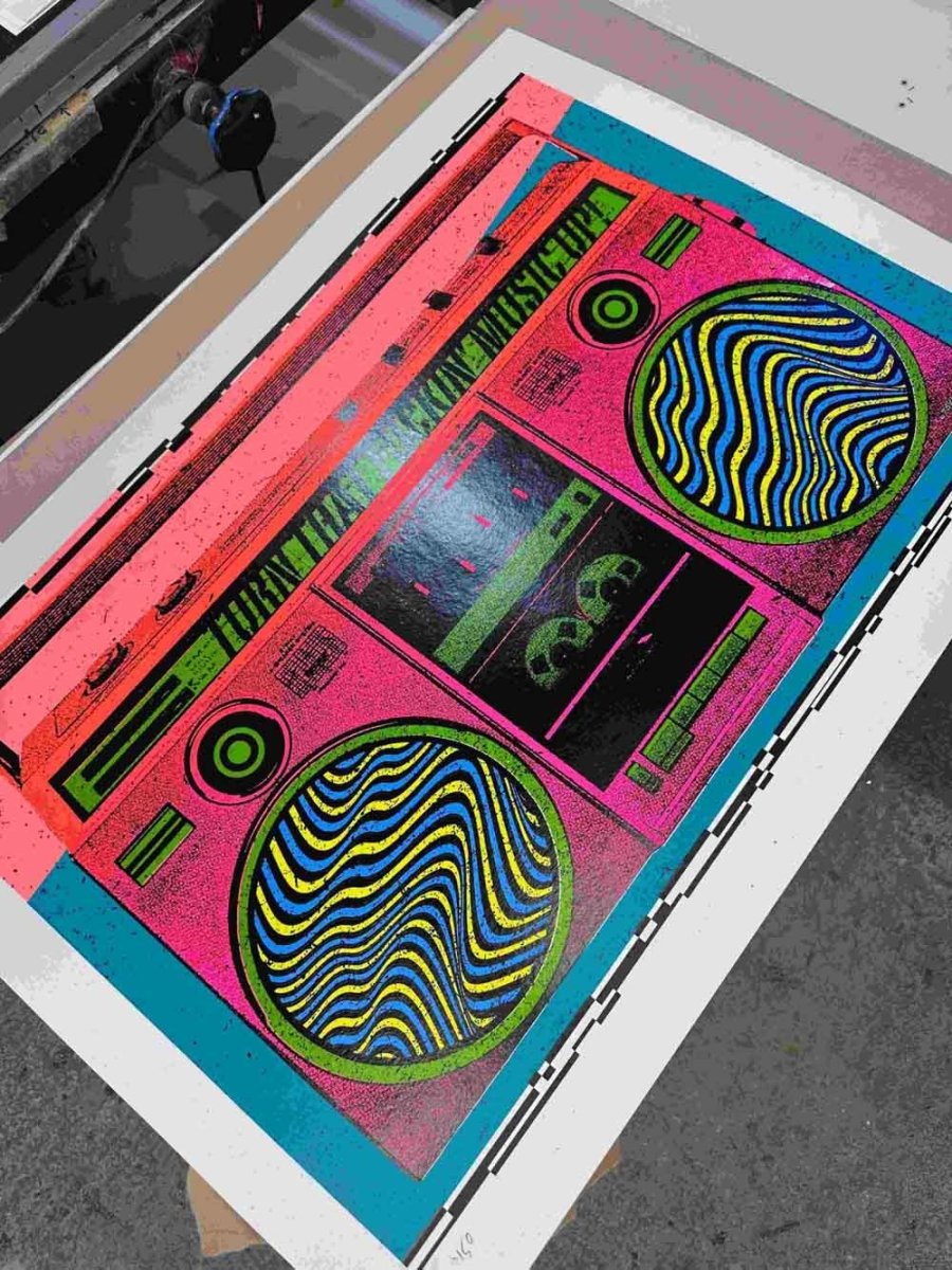 Boombox 2025 XL Hand pulled Screenprint - shop_name Boombox 2025 XL Hand pulled Screenprint