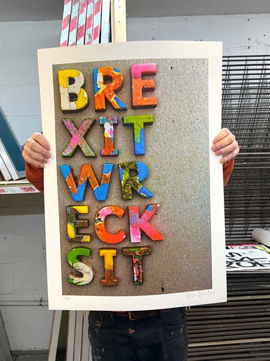 BREXIT WRECKSIT CMYK Handpulled Screenprint - shop_name