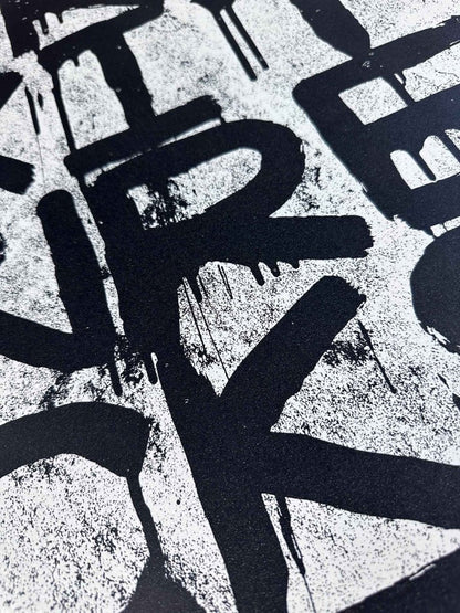 Brexit Wrecksit Off White Handpulled Screenprint Original screenprint OLI FOWLER ART tag1  Brexit