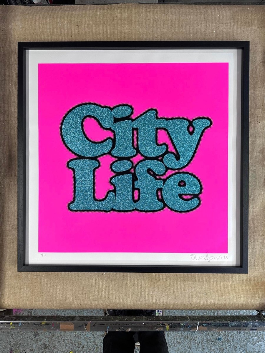 CITY LIFE (FRAMED) OLI FOWLER ART tag1  framed art