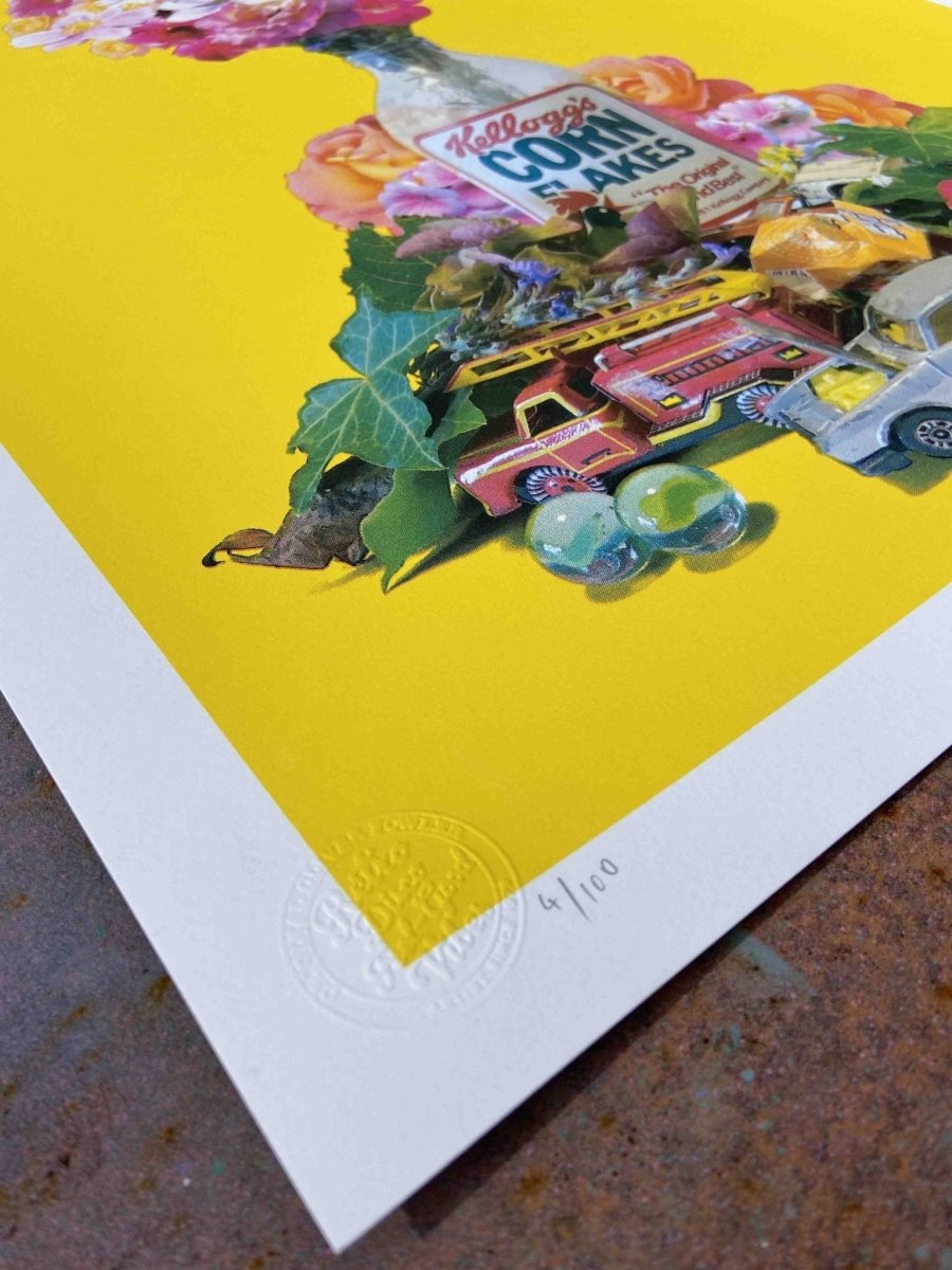 Cornflake Handpulled CMYK Still Life Screenprint - shop_name