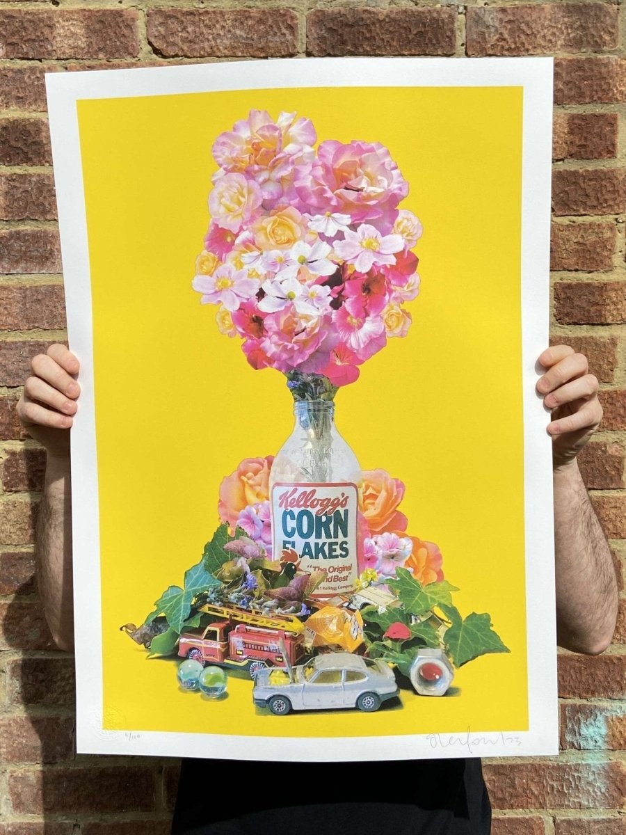 Cornflake Handpulled CMYK Still Life Screenprint - shop_name