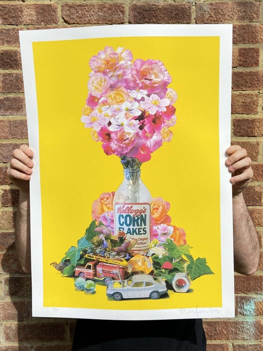 Cornflake Handpulled CMYK Still Life Screenprint - shop_name