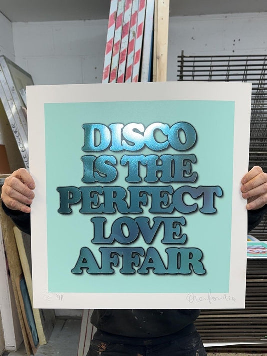 Disco Is....Mint Hand pulled Screenprint with Hot Foil Finish - shop_name