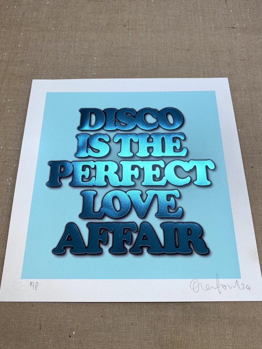 Disco Is....Mint Hand pulled Screenprint with Hot Foil Finish - shop_name