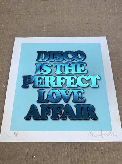 Disco Is....Mint Hand pulled Screenprint with Hot Foil Finish - shop_name