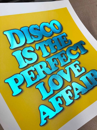Disco Is...Yellow Hand pulled Screenprint - shop_name