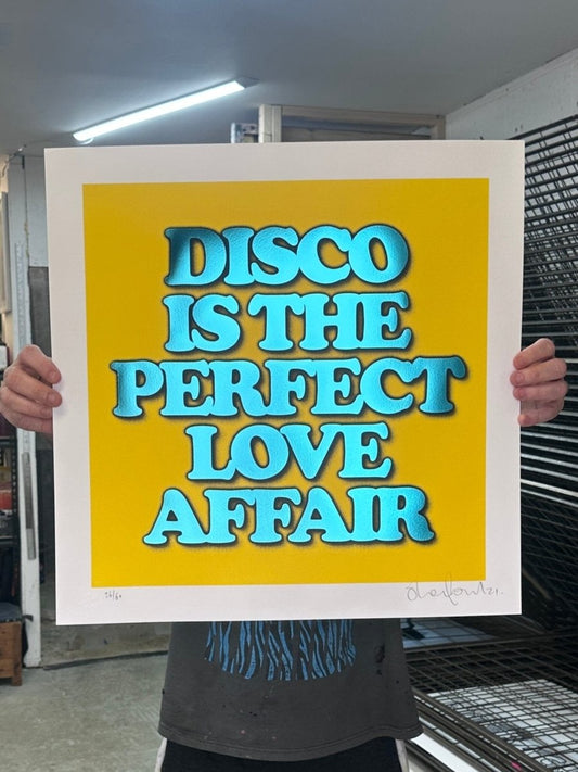 Disco Is...Yellow Hand pulled Screenprint - shop_name
