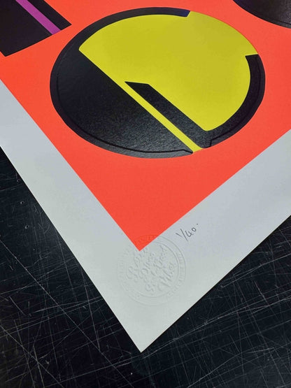 DISCO25 Fluro Orange Hand Pulled Screenprint - shop_name