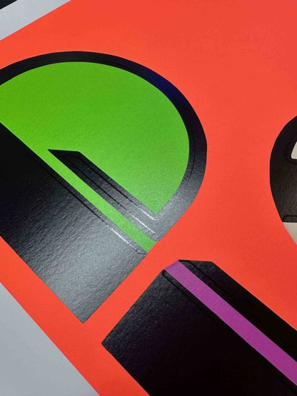 DISCO25 Fluro Orange Hand Pulled Screenprint - shop_name