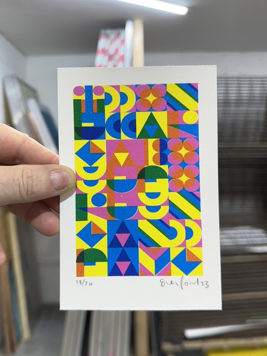 Fortune And Fame Mini Hand pulled Screenprint - shop_name