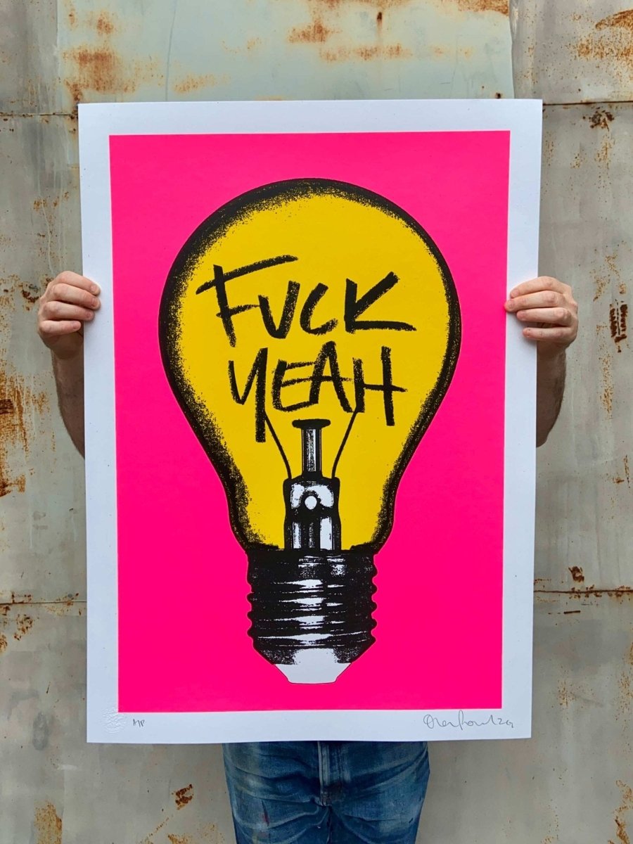 FUCK YEAH XL A1 FLURO SCREENPRINT - shop_name