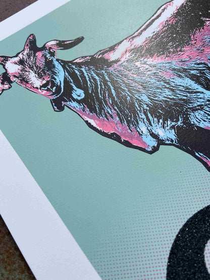 GOAT - Limited Edition Black Glitter Screenprint - shop_name