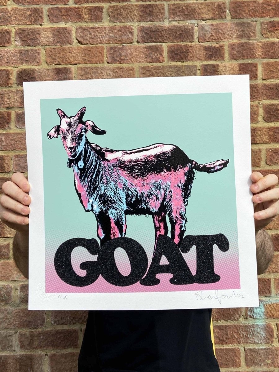 GOAT - Limited Edition Black Glitter Screenprint - shop_name
