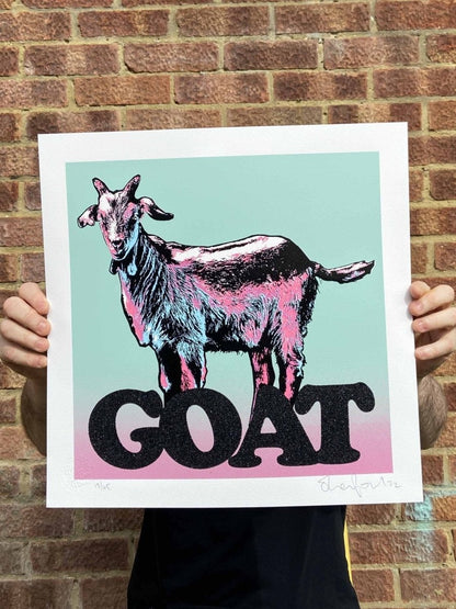 GOAT - Limited Edition Black Glitter Screenprint - shop_name