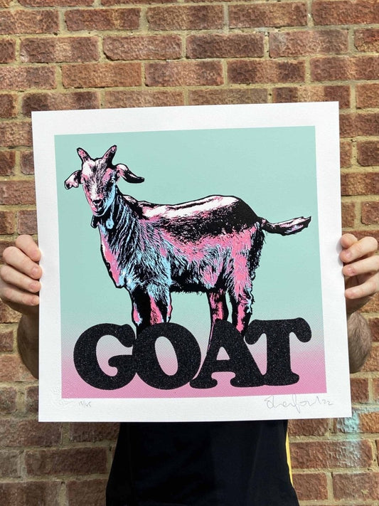 GOAT - Limited Edition Black Glitter Screenprint - shop_name