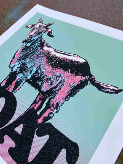 GOAT - Limited Edition Black Glitter Screenprint - shop_name