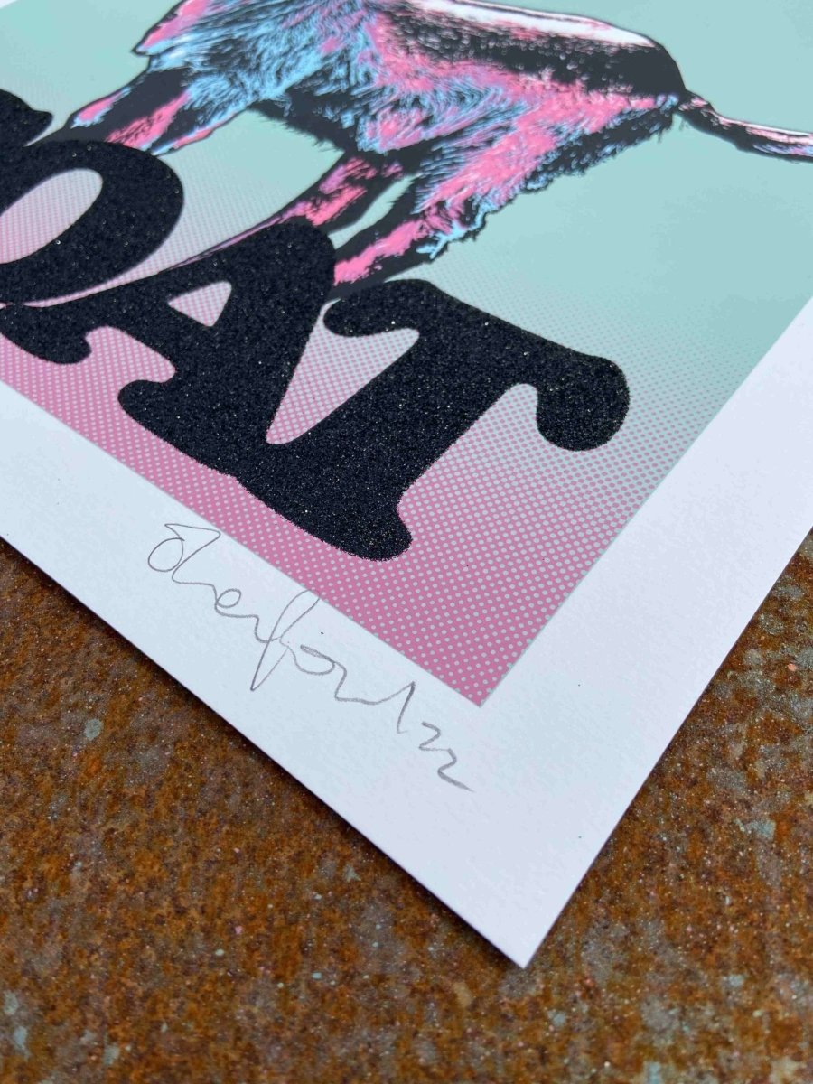 GOAT - Limited Edition Black Glitter Screenprint - shop_name
