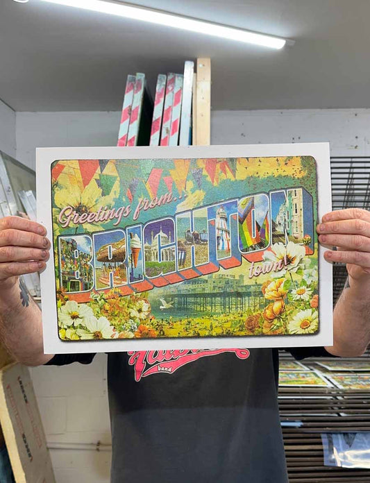 Greetings From..Brighton Artwork OLI FOWLER ART tag1  British art