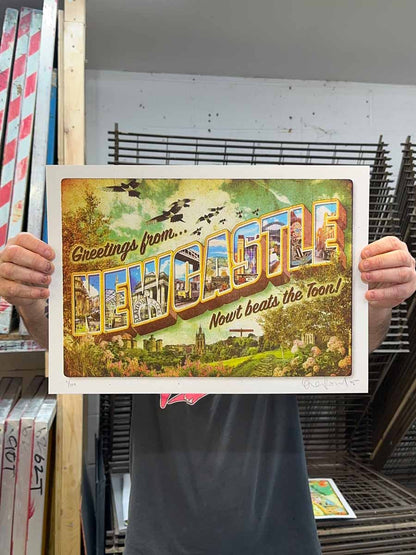 Greetings from...Newcastle Artwork OLI FOWLER ART tag1  CMYK